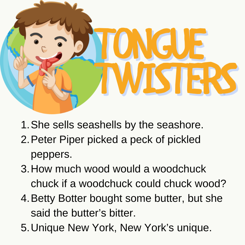 Perfect Your Pronunciation - tongue twisters